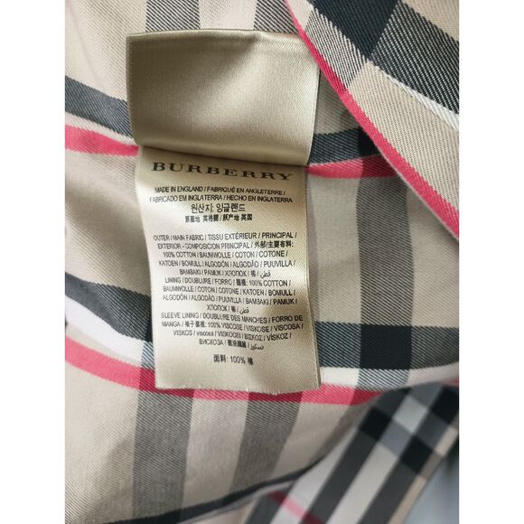 Burberry Women's Black Cotton Sandrigham Long Trench Coat Size 4 US - Picture 5 of 7